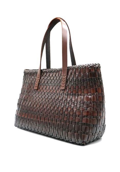 borsa salvage irregular woven borsa marrone DRAGON DIFFUSION | DGW58171DARK BROWN